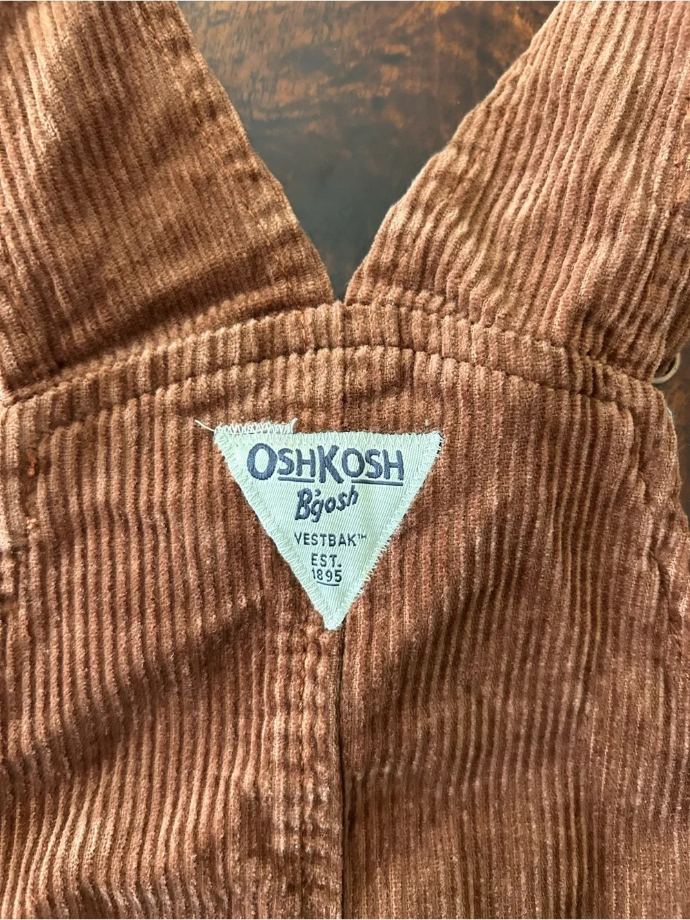 NWT Oshkosh B’gosh Girls Jumper Overall Dress Brown Corduroy Cottage Core 4T